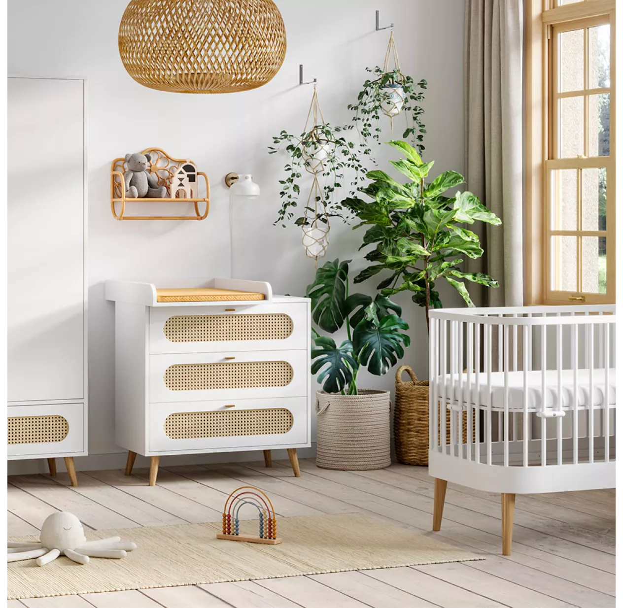 VOX Commode 3 Tiroirs à Langer Canne - Blanc – Image 2