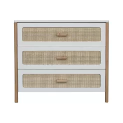 Theo Commode Cèdre Et Rotin Océania - Blanc
