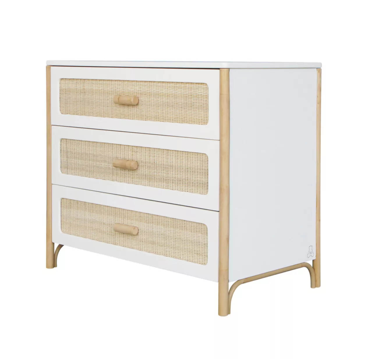 Theo Commode Cèdre Et Rotin Océania - Blanc – Image 3