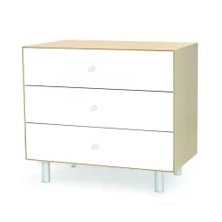 Oeuf NYC Commode Merlin Classic 3 Tiroirs - Blanc/Bouleau