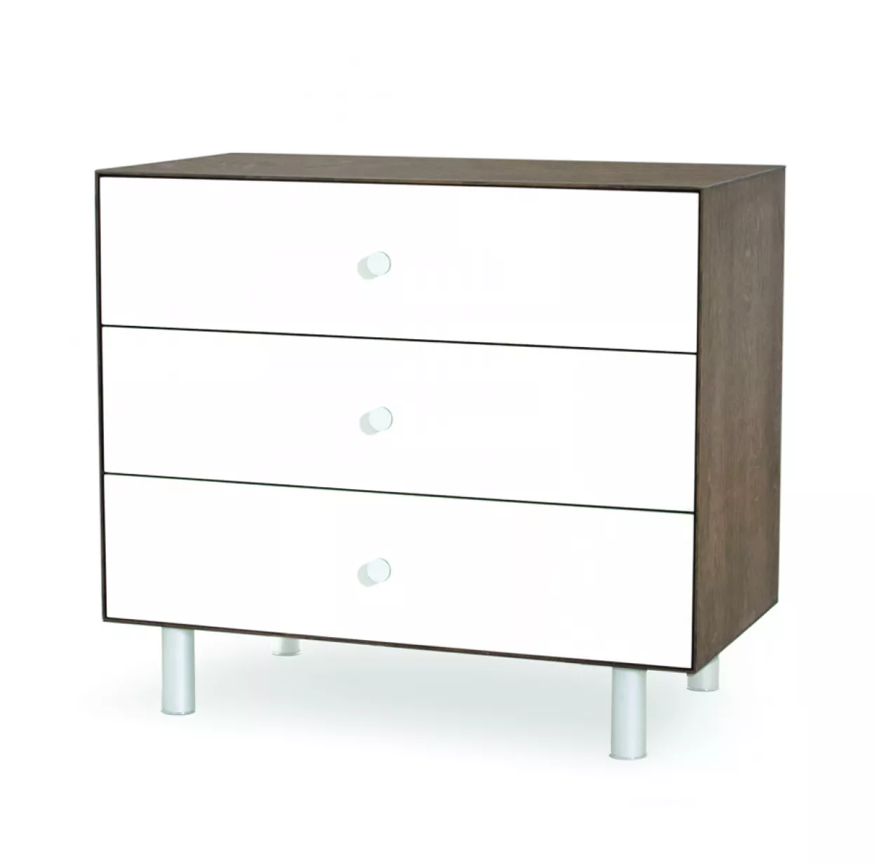 Oeuf NYC Commode Merlin Classic 3 Tiroirs - Blanc/Noyer