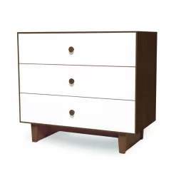 Oeuf NYC Commode Merlin Rhea 3 Tiroirs - Blanc/Noyer