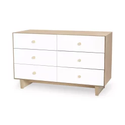 Oeuf NYC Commode Merlin Rhea 6 Tiroirs - Blanc/Bouleau