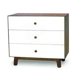 Oeuf NYC Commode Merlin Sparrow 3 Tiroirs - Blanc/Noyer