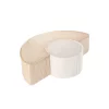 Wigiwama Duo De Poufs En Velours Côtelé - Beige