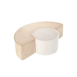 Wigiwama Duo De Poufs En Velours Côtelé - Beige