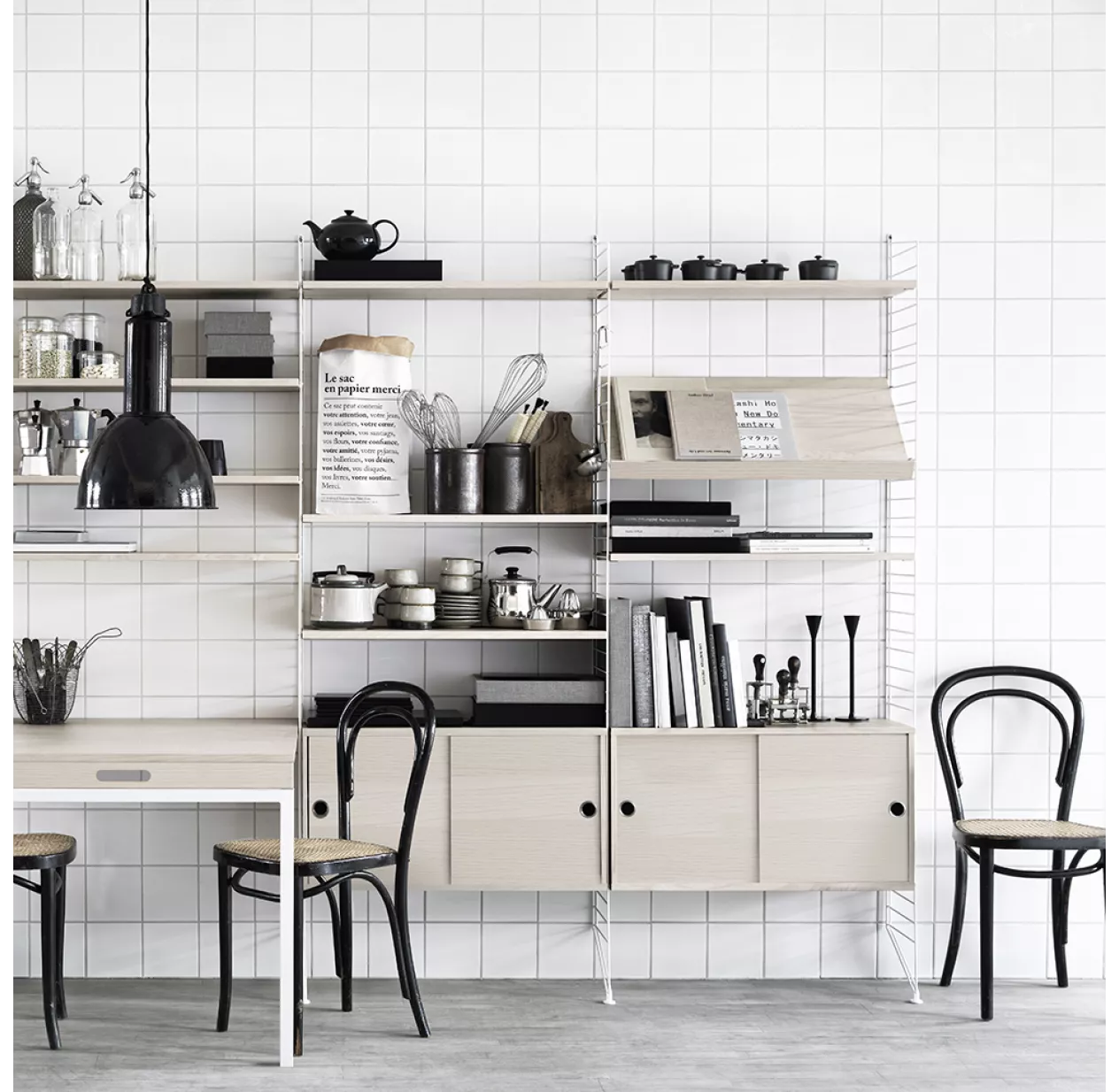 String Furniture Etagère Pour Magazines - Frêne – Image 2