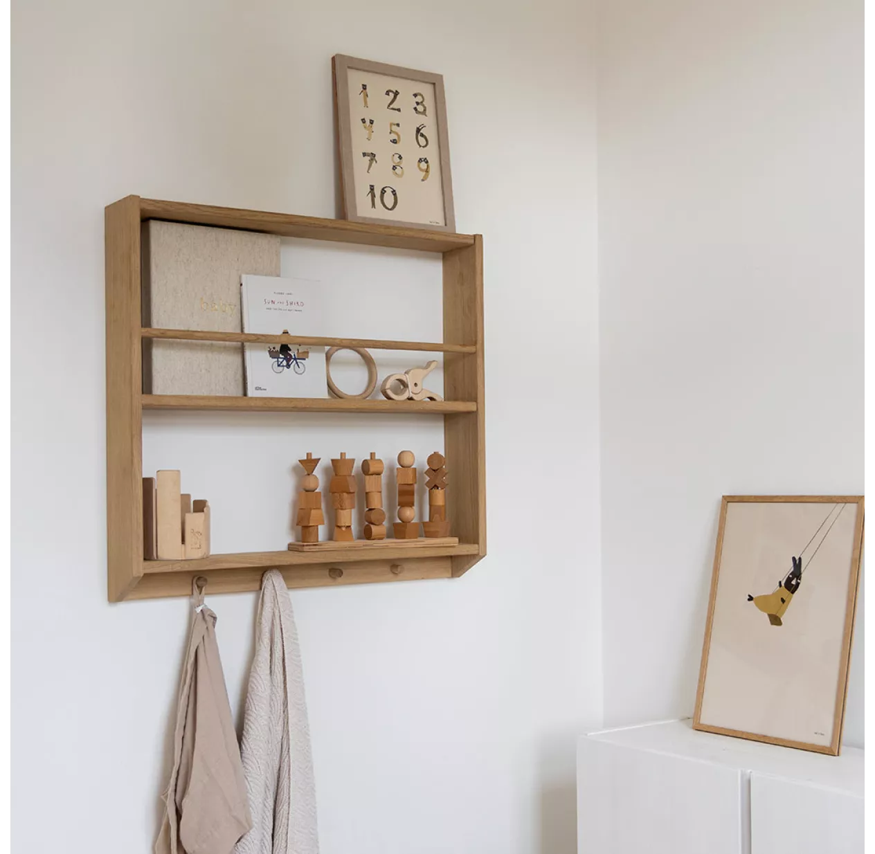 KAS Kopenhagen Etagère Livres Et Patères Eli - Chêne – Image 2