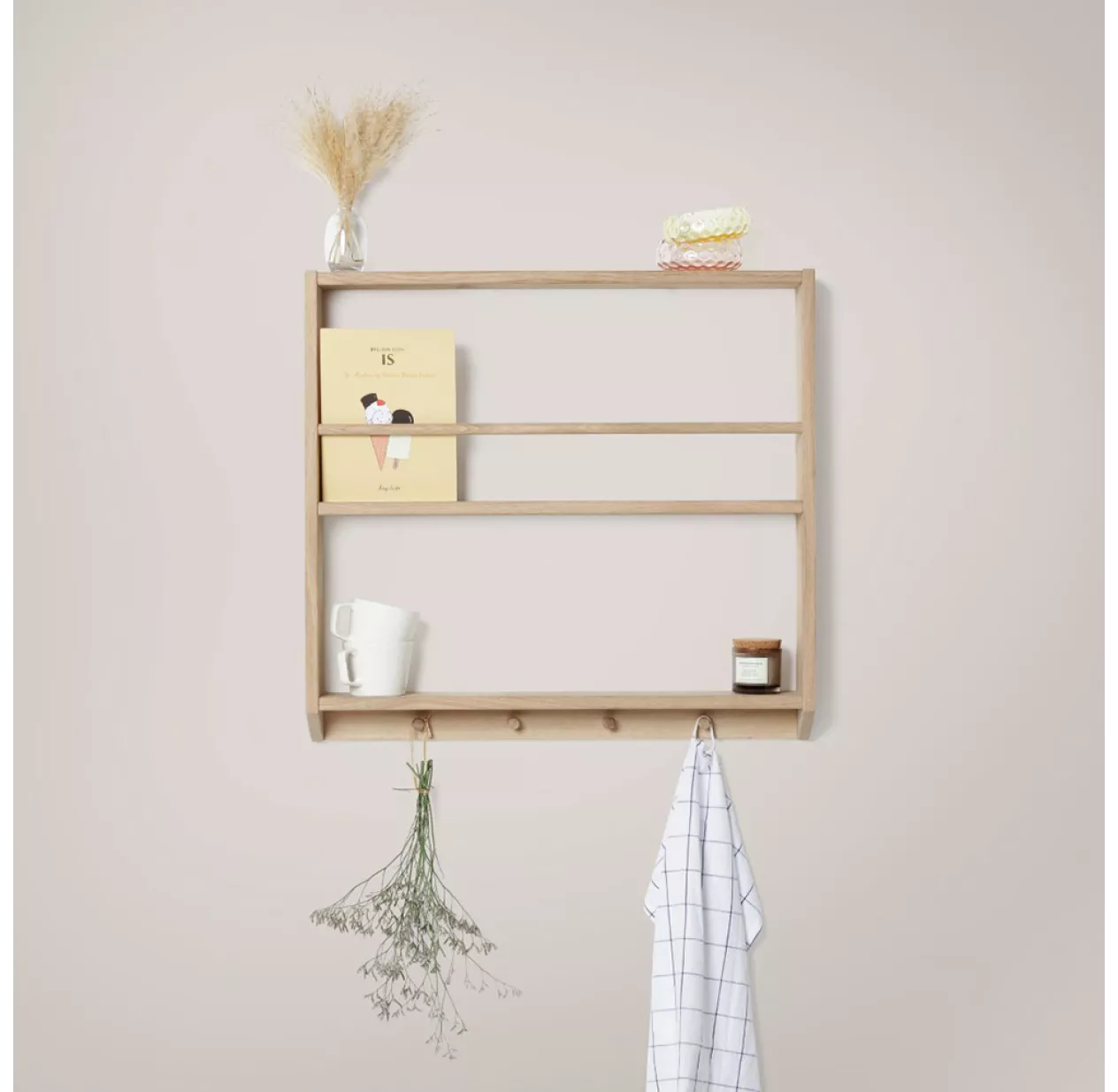 KAS Kopenhagen Etagère Livres Et Patères Eli - Chêne – Image 4