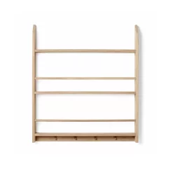 KAS Kopenhagen Etagère Livres Patères Plate Eli - Chêne