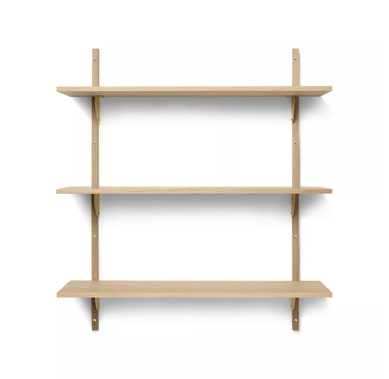 Ferm LIVING Etagère Sector Triple T/W - Chêne/Laiton