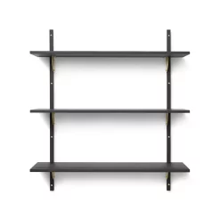 Ferm LIVING Etagère Sector Triple T/W - Noir/Laiton