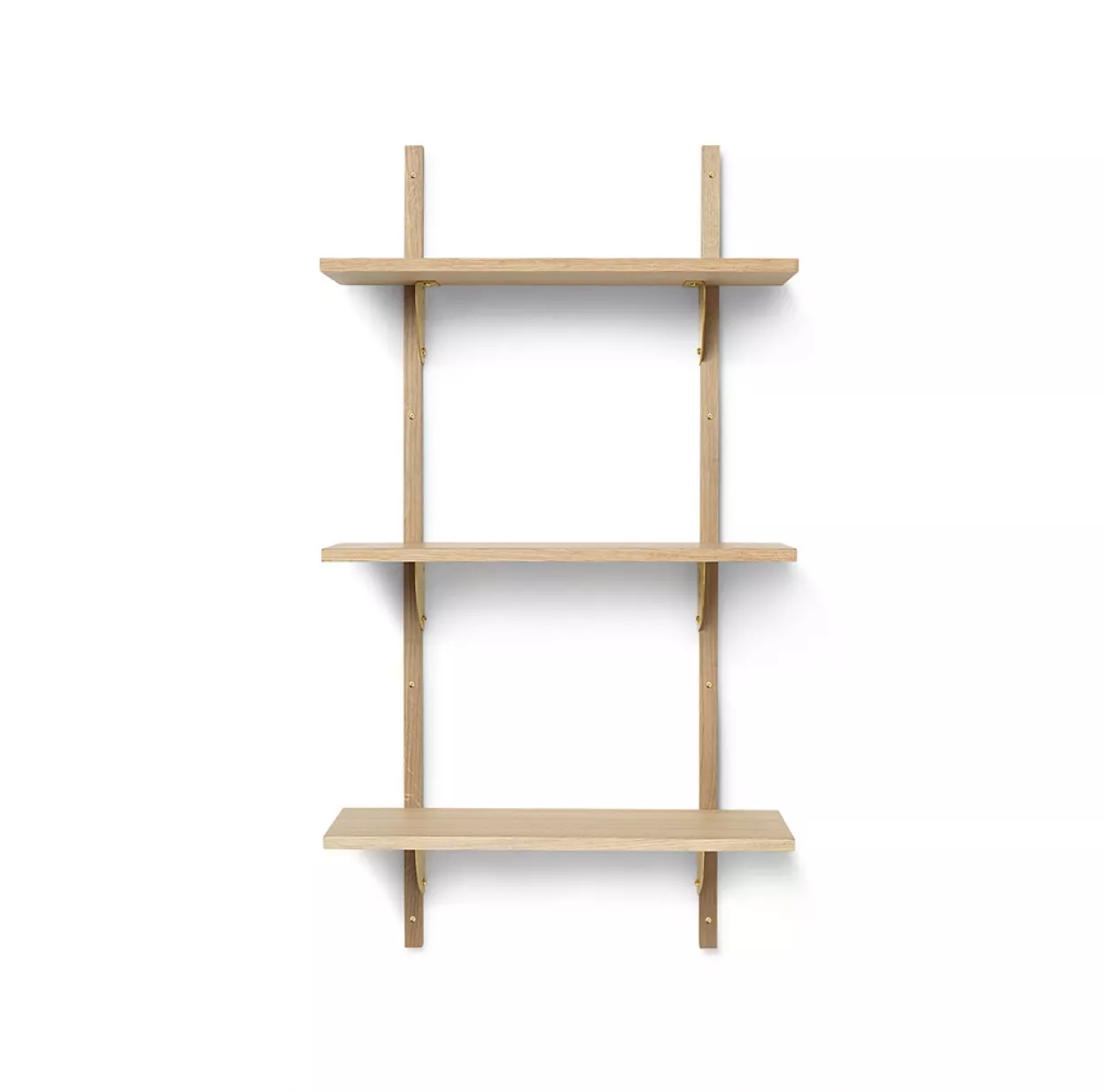 Ferm LIVING Etagère Sector Triple T/N - Chêne/Laiton