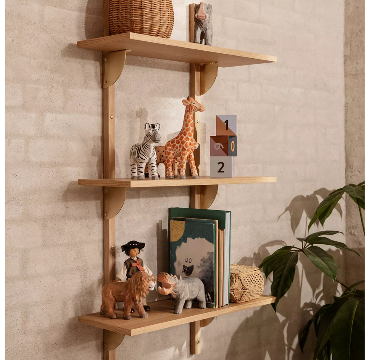 Ferm LIVING Etagère Sector Triple T/N - Chêne/Laiton – Image 4