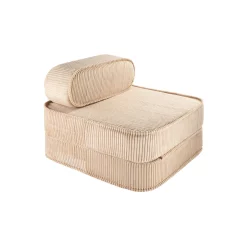 Wigiwama Fauteuil Flip Convertible En Velours Côtelé - Beige