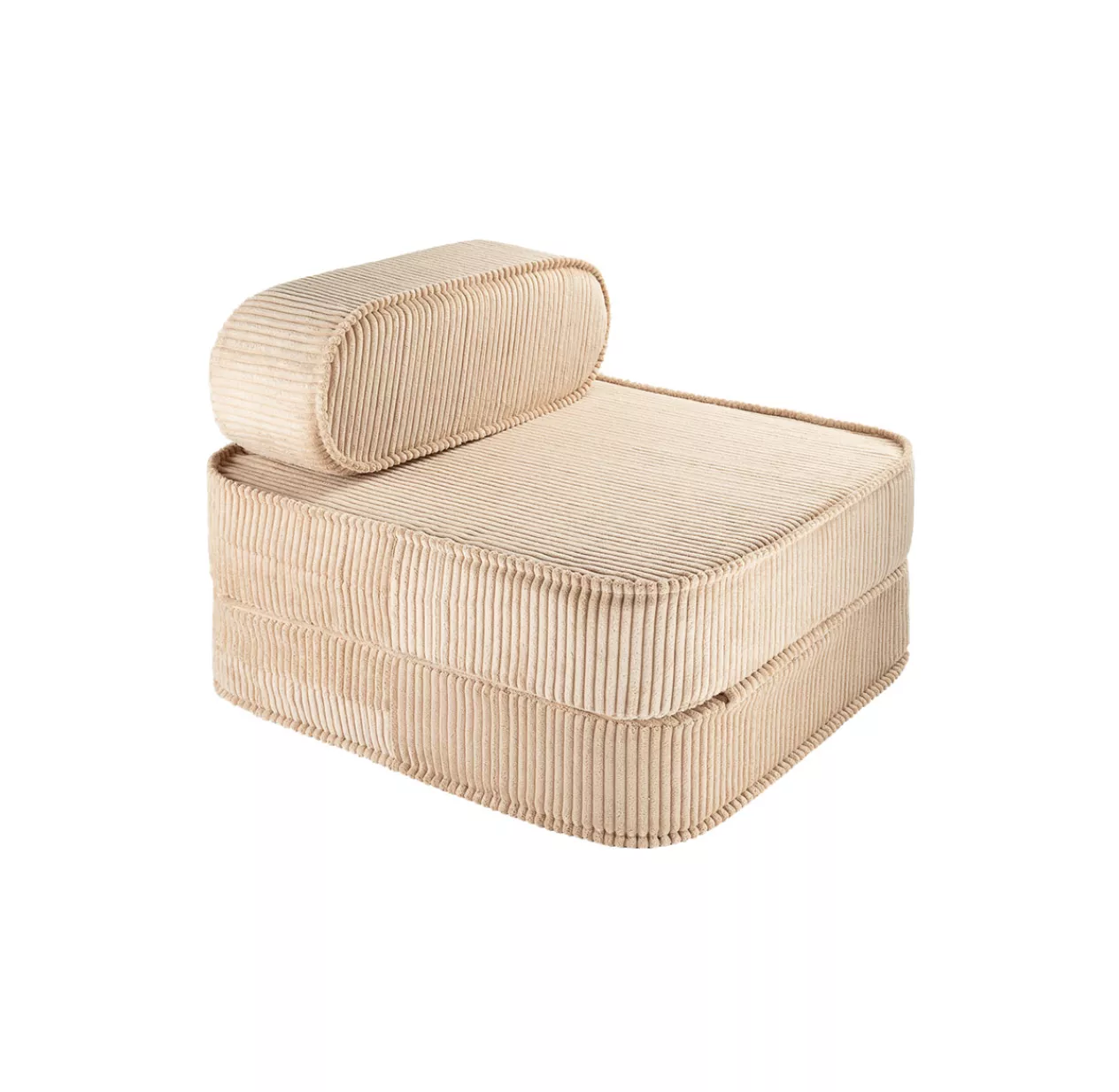 Wigiwama Fauteuil Flip Convertible En Velours Côtelé - Beige