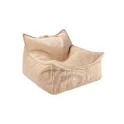 Wigiwama Fauteuil Pouf Ottoman En Velours Côtelé - Beige