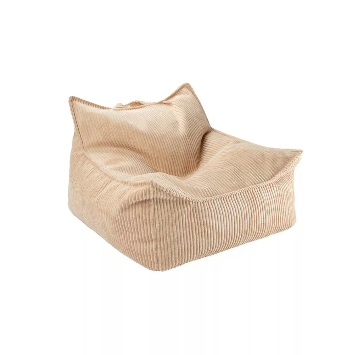 Wigiwama Fauteuil Pouf Ottoman En Velours Côtelé - Beige