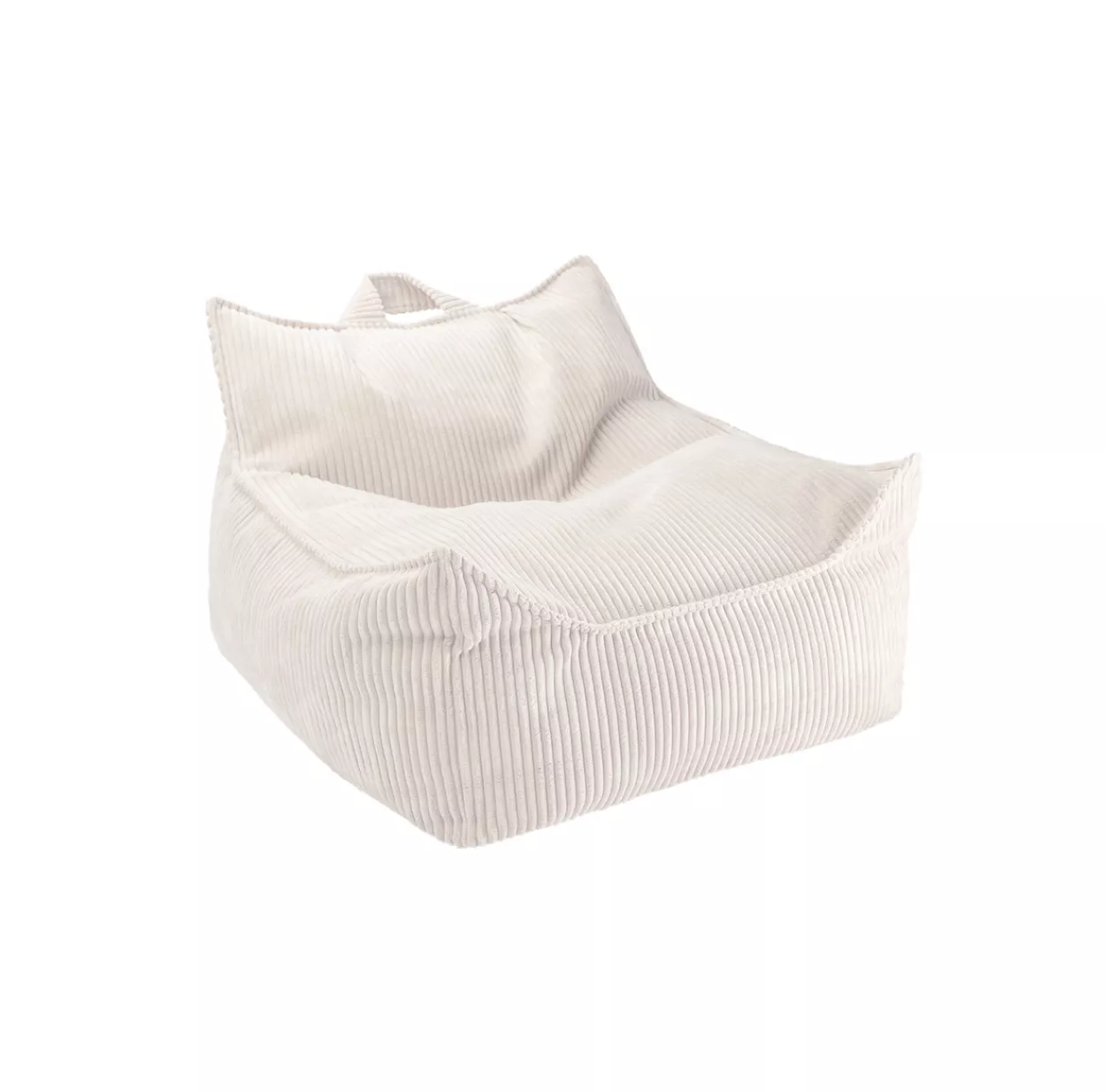 Wigiwama Fauteuil Pouf Ottoman En Velours Côtelé - Ecru