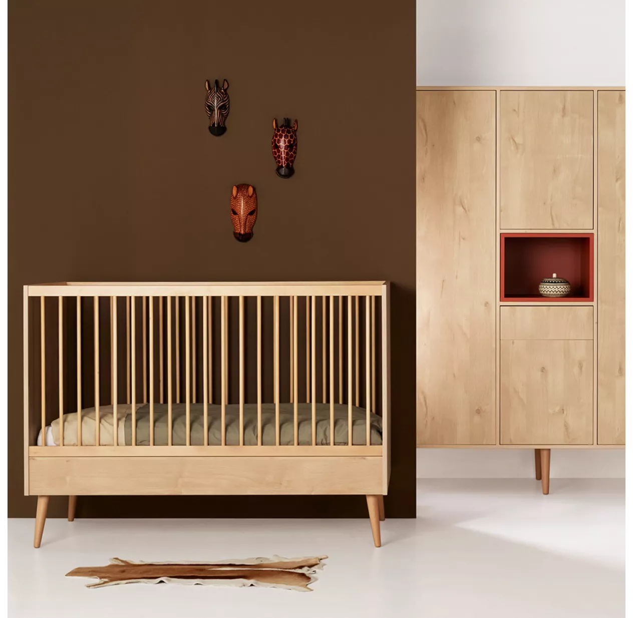 Quax Lit Bébé évolutif Cocoon - Chêne – Image 2