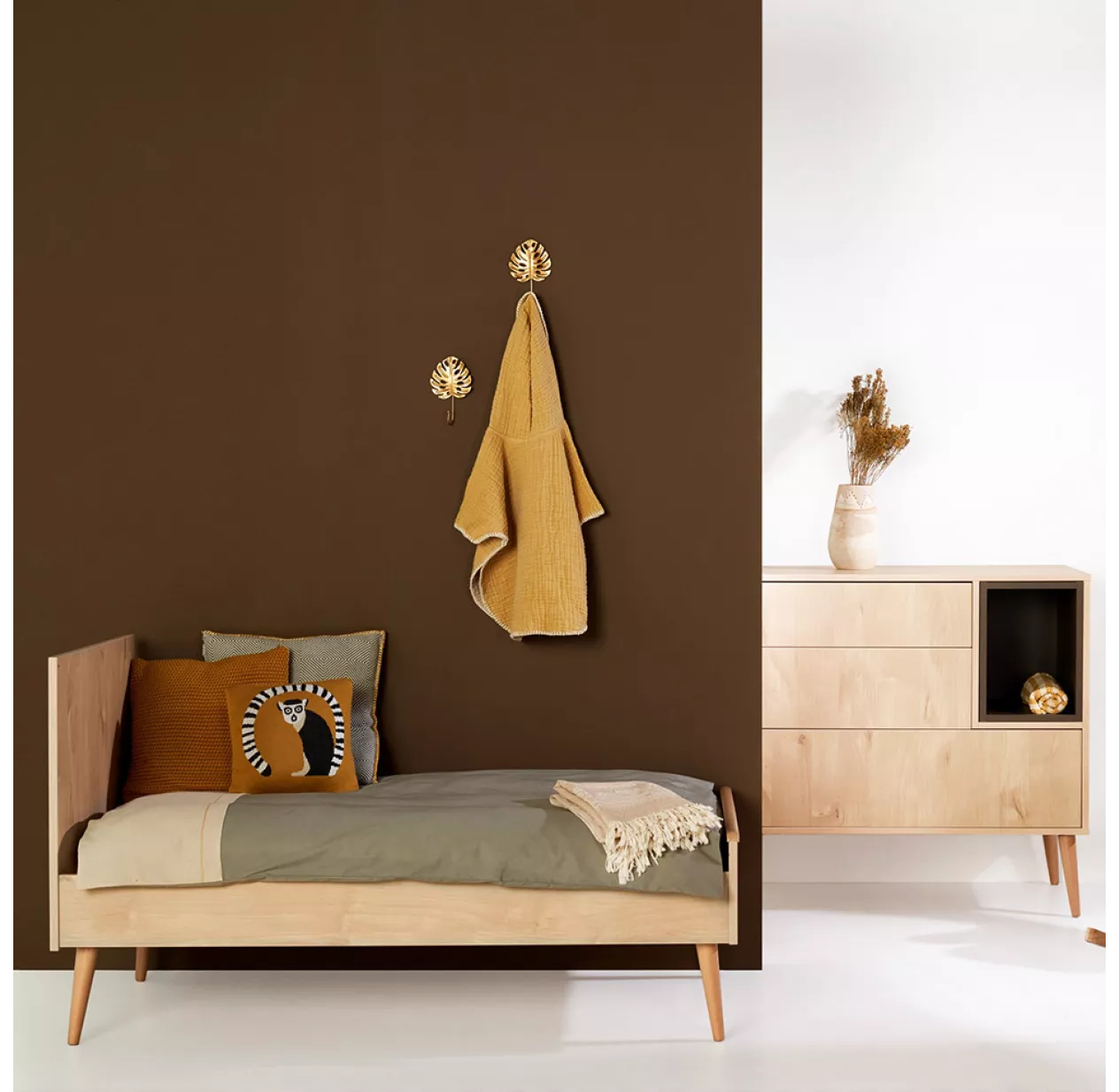 Quax Lit Bébé évolutif Cocoon - Chêne – Image 4