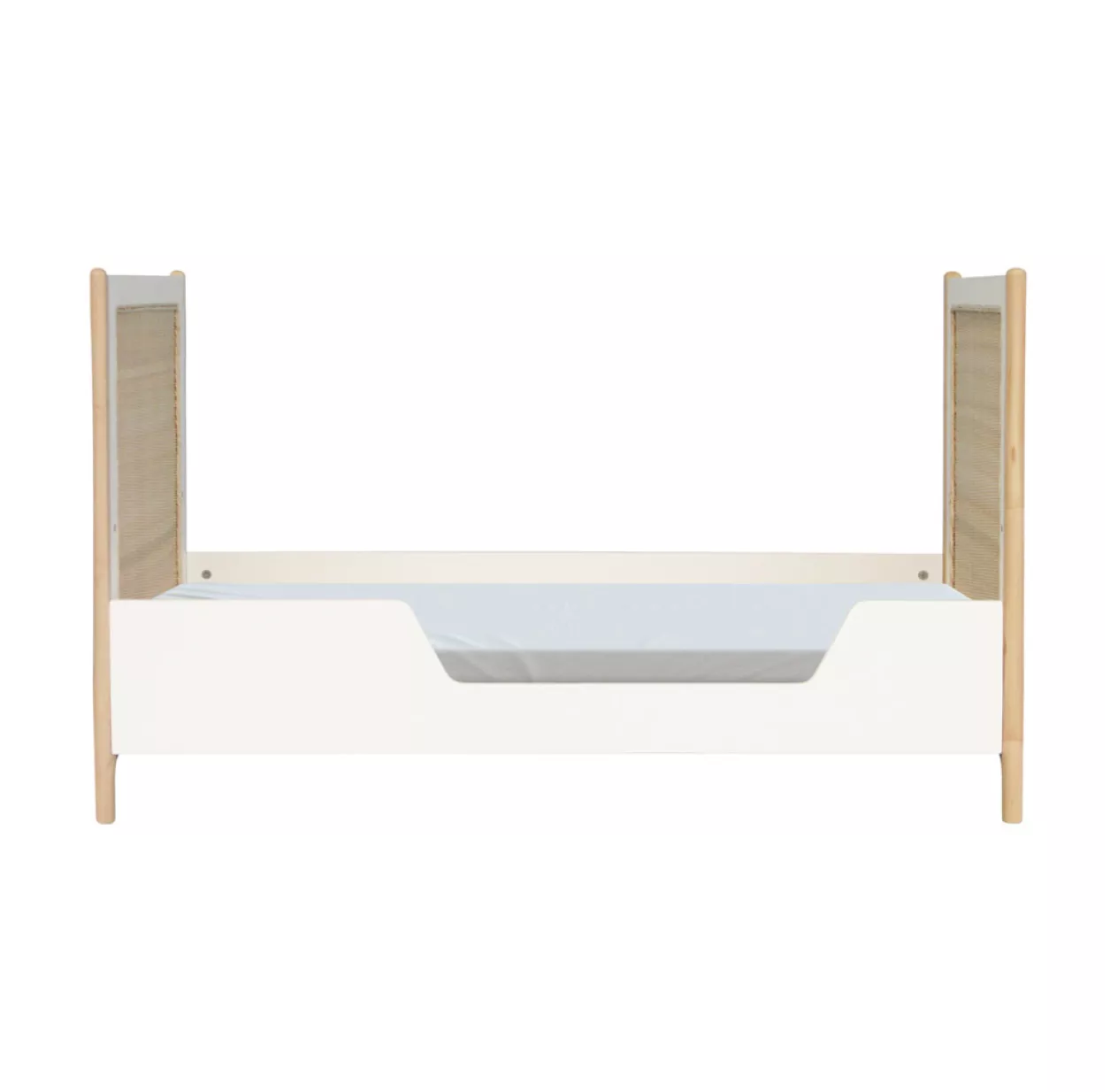 Theo Lit Bébé évolutif Cèdre Et Rotin Océania 60x120cm - Blanc – Image 9
