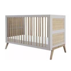 Theo Lit Bébé évolutif Cèdre Et Rotin Marélia 70x140cm - Lune