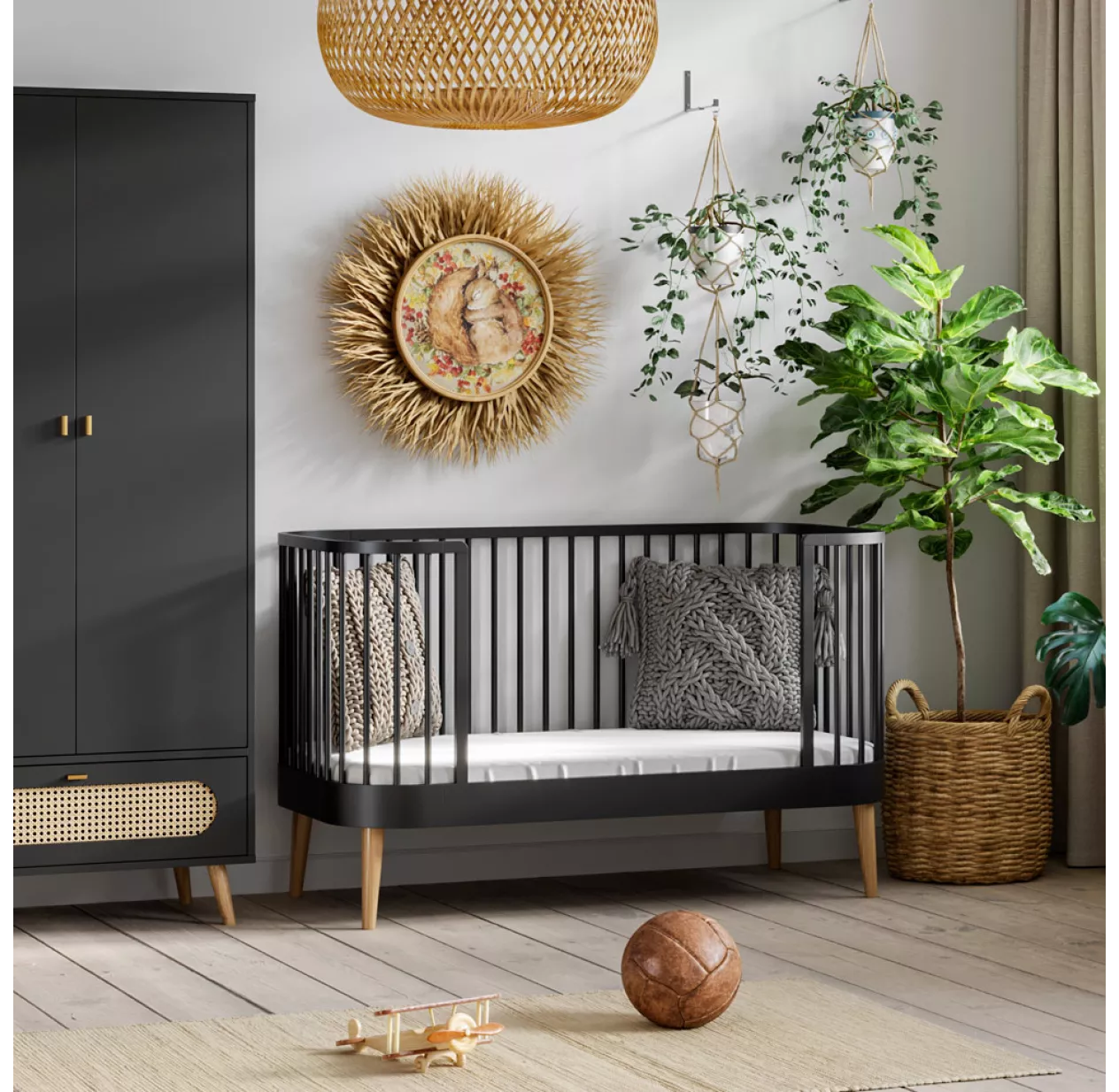 VOX Lit Bébé évolutif Paris - Noir – Image 4