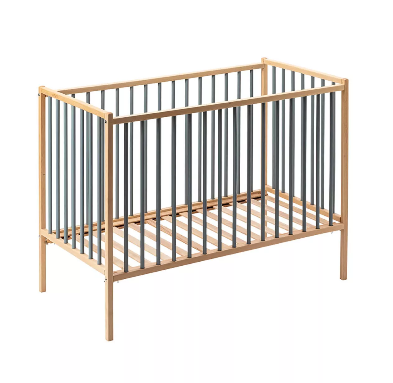 Combelle Lit Bébé Rémi - Bleu Gris