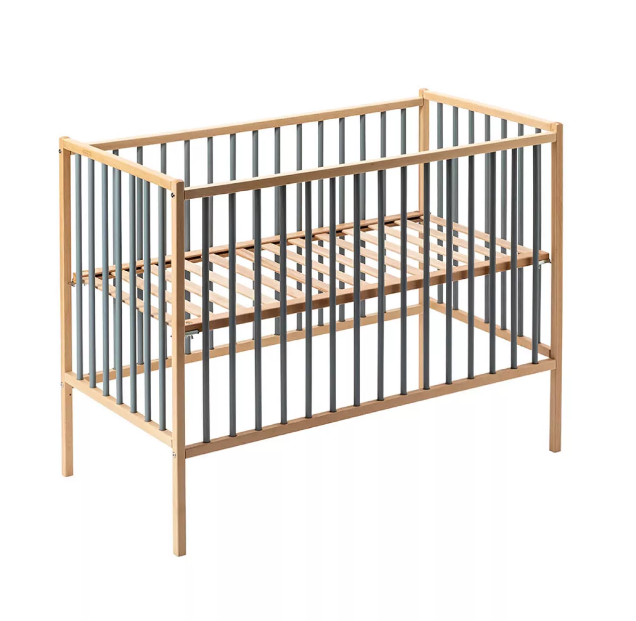 Combelle Lit Bébé Rémi - Bleu Gris – Image 2