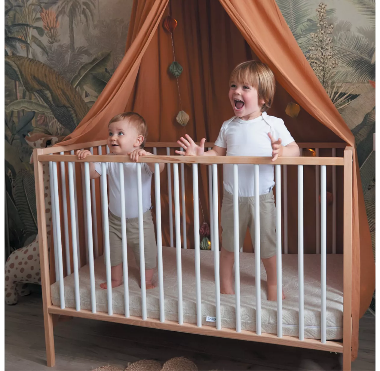 Combelle Lit Bébé Rémi - Bleu Gris – Image 3