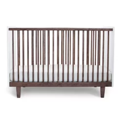 Oeuf NYC Lit Bébé évolutif Rhea - Blanc/Noyer