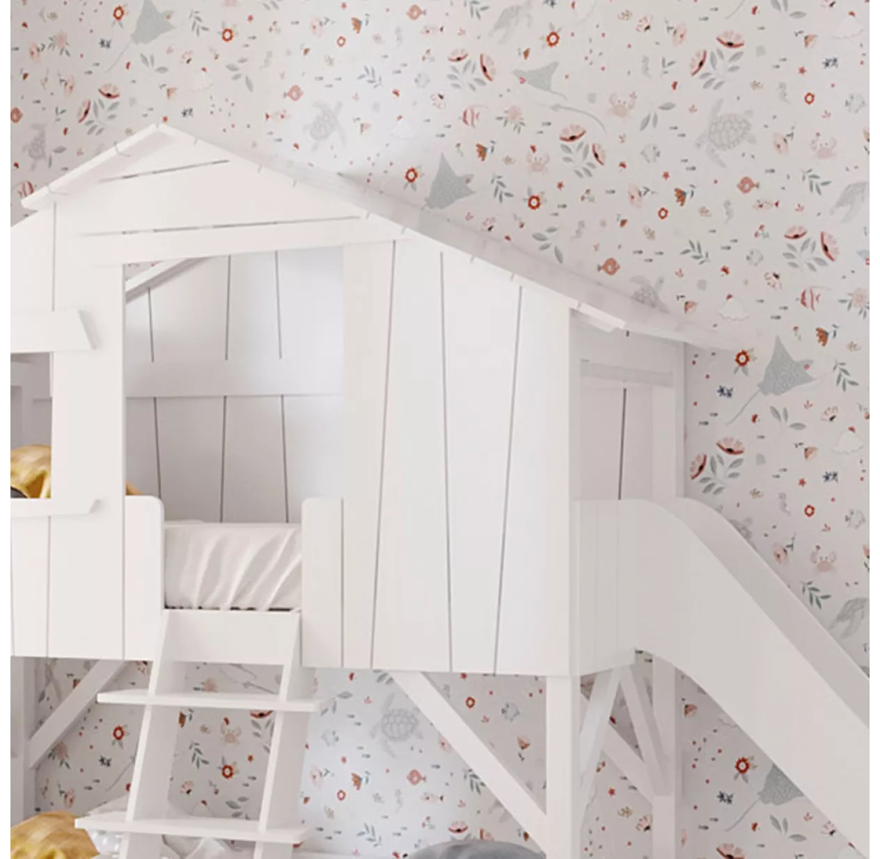 Mathy By Bols Lit Cabane Avec Toboggan - Gris Perle – Image 2