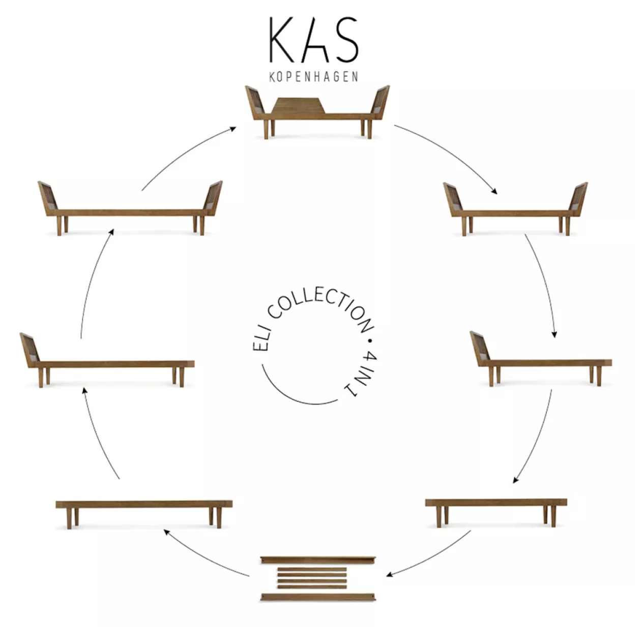 KAS Kopenhagen Lit Enfant Eli Combi - Chêne Fumé – Image 4