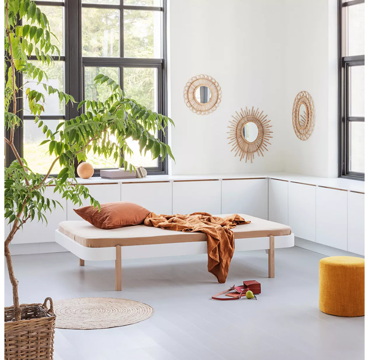 Oliver Furniture Lit Ado Wood Lounger 120x200 - ChĂȘne â Image 2