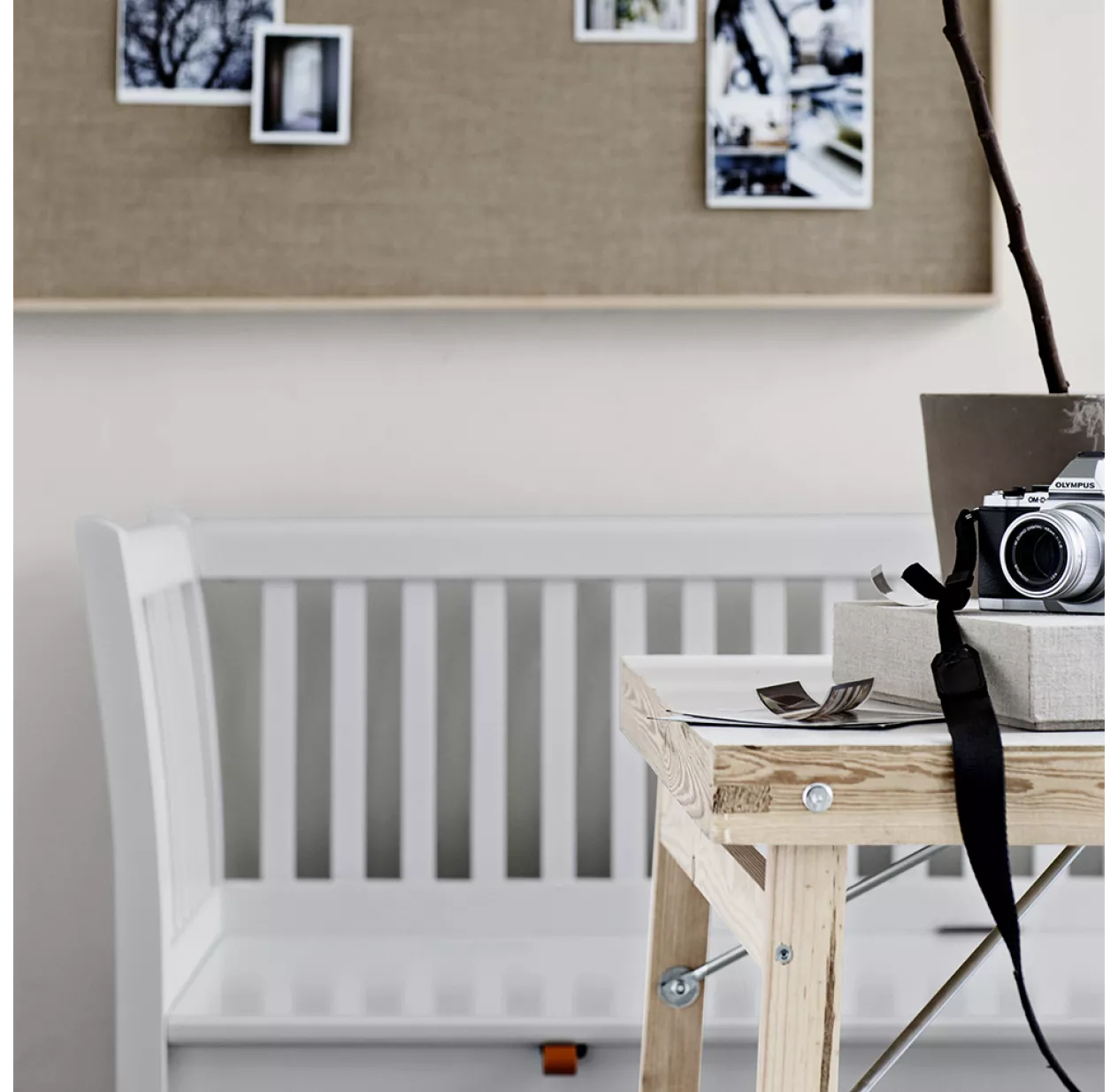 Oliver Furniture Ensemble Flèche De Lit Chêne + Ciel De Lit Blanc Pour Lit Bébé évolutif Mini+ – Image 8