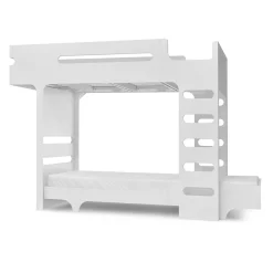 Rafa Kids Lit Superposé F+ A Bed Et Son Matelas - Blanc