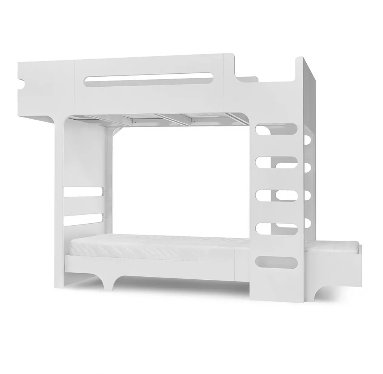 Rafa Kids Lit Superposé F+ A Bed Et Son Matelas - Blanc