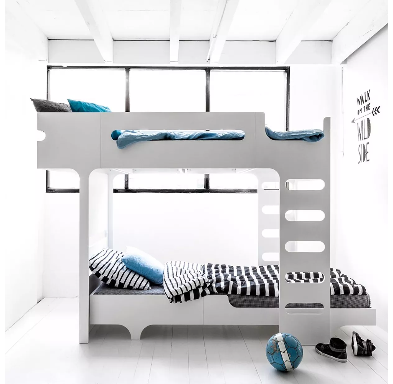 Rafa Kids Lit Superposé F+ A Bed Et Son Matelas - Blanc – Image 2