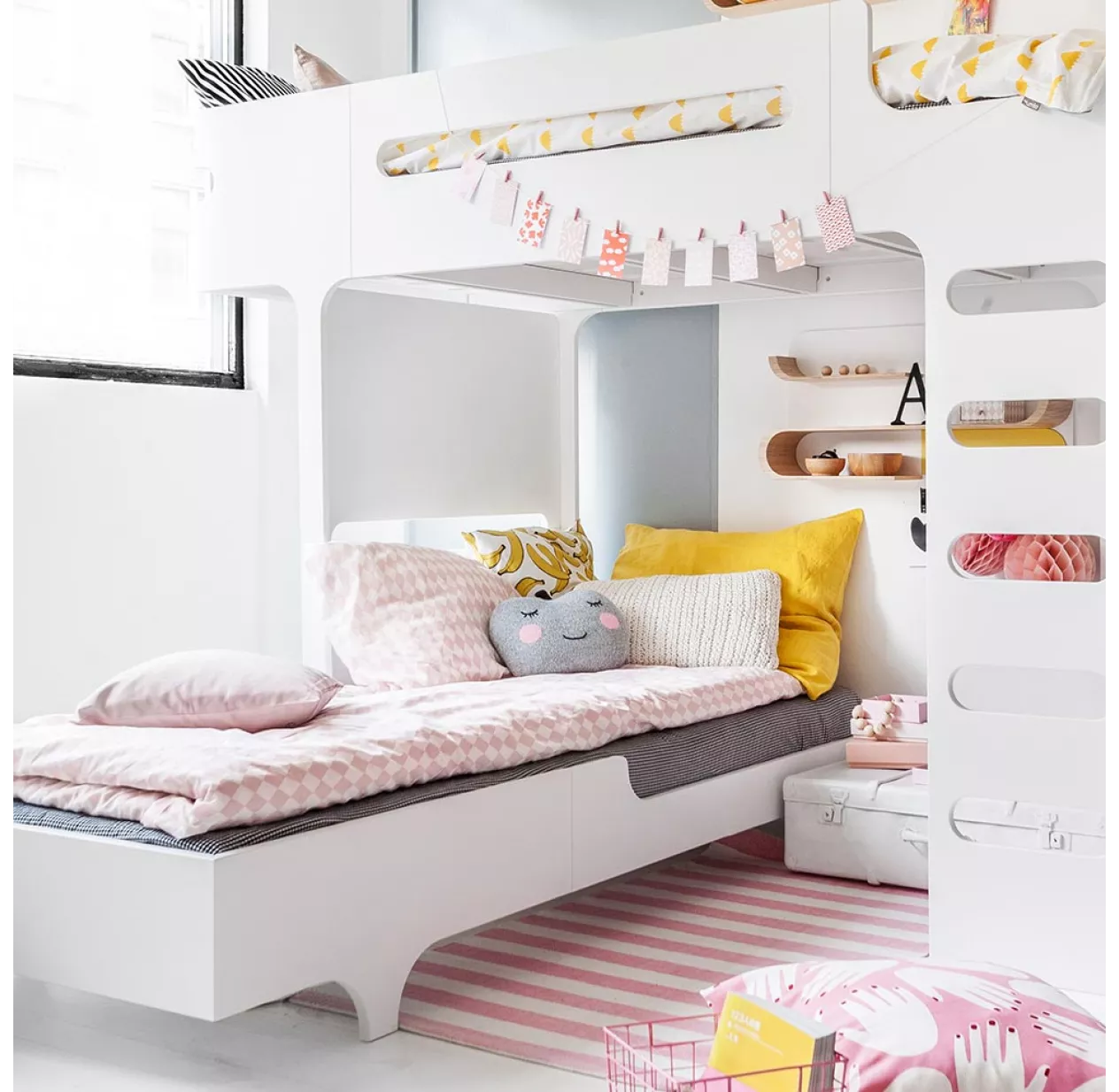 Rafa Kids Lit Superposé F+ A Bed Et Son Matelas - Blanc – Image 7