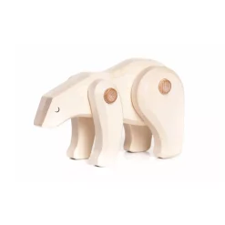 Bajo Ours Polaire En Bois Articulé