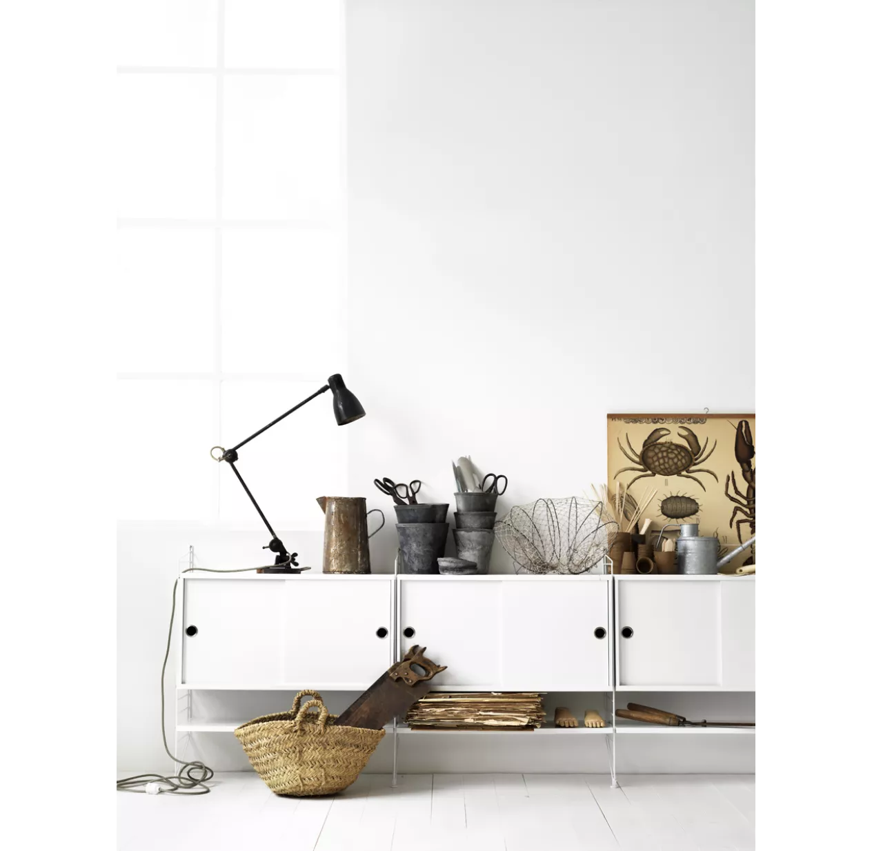 String Furniture Pack 2 Portants Muraux Au Sol 85 X 30 Cm - Noir – Image 2