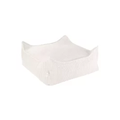 Wigiwama Pouf Carré Ottoman En Velours Côtelé - Ecru