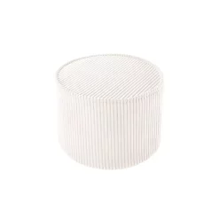 Wigiwama Pouf En Velours Côtelé - Ecru