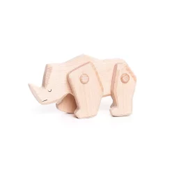 Bajo Rhinocéros En Bois Articulé