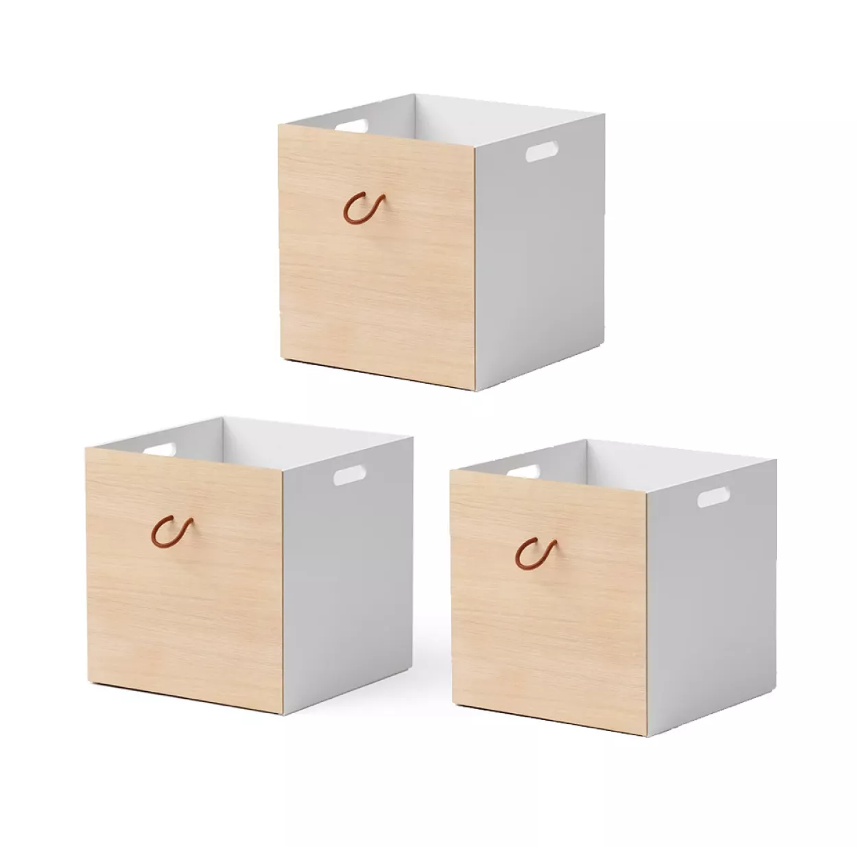 Oliver Furniture Set De 3 Caissons - ChĂȘne/Blanc