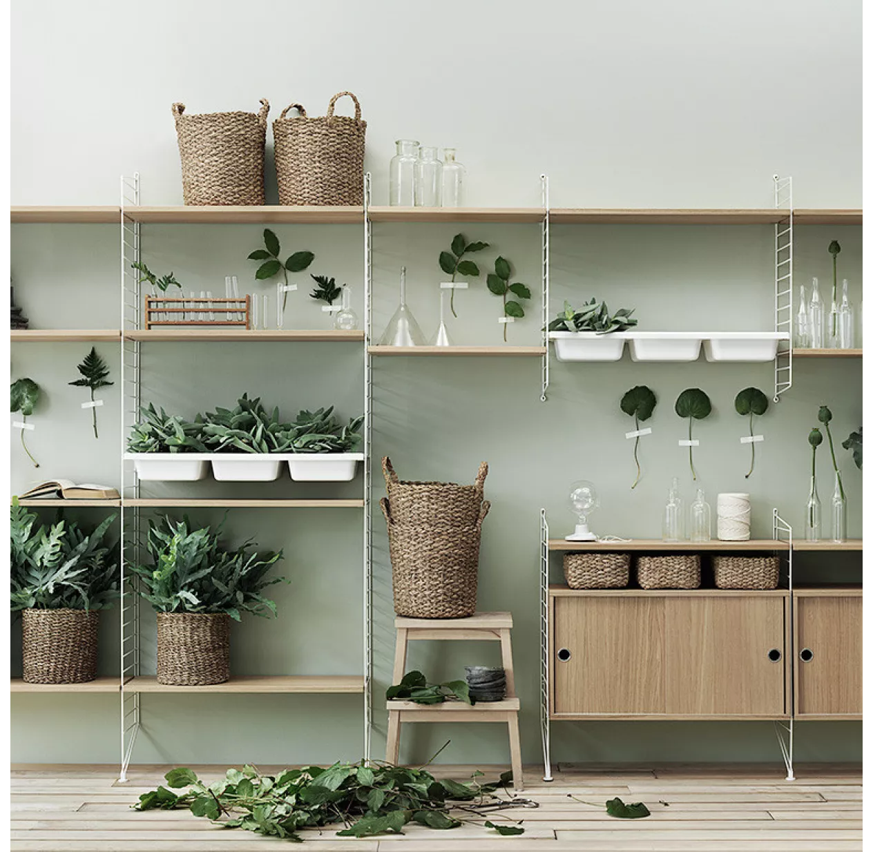 String Furniture Etagère Bowl 78 X 30 Cm - Blanc – Image 3