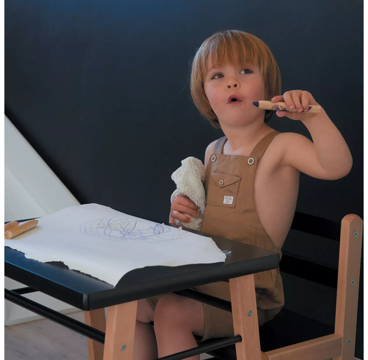 Combelle Table Gabriel Et Chaise Enfant Louise - Gris – Image 3