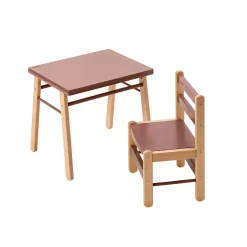 Combelle Table Gabriel Et Chaise Enfant Louise - Vieux Rose